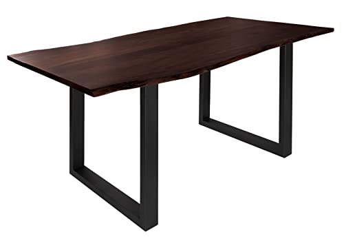 MASSIVMOEBEL24.DE Baumtisch Akazie 200x100x76 braun Beine anthrazit matt Freeform 3 von MASSIVMOEBEL24.DE