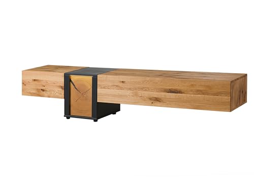 Massivmoebel24.de | Kitzbühel Lowboard aus Massivholz #113 | aus Wildeichenholz -Natur geölt/lackiert | 250x52x52 cm | 5 Fächer | TV-Board Sideboard von Massivmoebel24.de