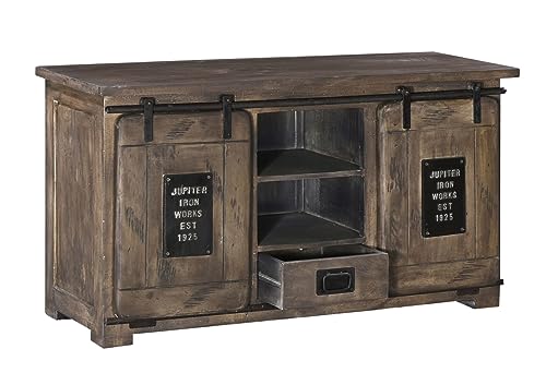 Massivmoebel24.de Sideboard Mango 128x45x70 grau lackiert Railway #202 von Massivmoebel24.de