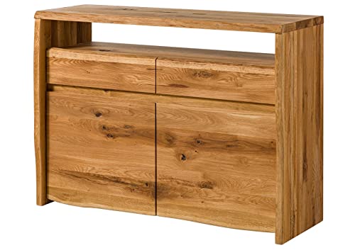 Massivmoebel24.de Sideboard Wildeiche 131x45x96 Natur geölt Pure Oak #103 von Massivmoebel24.de