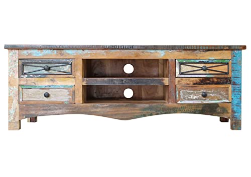 MASSIVMOEBEL24.DE Nature of Spirit TV-Board 140x45x50 Indisches Altholz, Farbe:Mehrfarbig lackiert, Größe:140x45x50 cm (BxTxH) von MASSIVMOEBEL24.DE