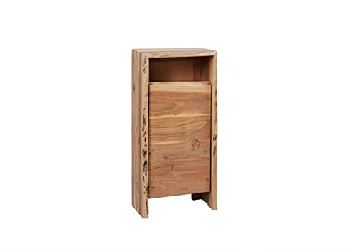 MASSIVMOEBEL24.DE Unterschrank Akazie 40x20x80 Natur lackiert Pure Acacia #614 von MASSIVMOEBEL24.DE