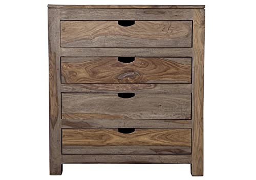 MASSIVMOEBEL24.DE Nature Grey Kommode #85 Sheesham, Farbe:grau geölt, Größe:85x42x95 cm (BxTxH) von MASSIVMOEBEL24.DE