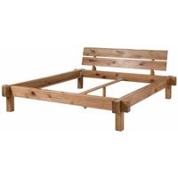 Balkenbett Zerreiche 180x200 natur geölt JANGALI 712 von Massivmoebel24