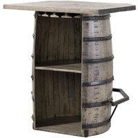 Massivmoebel24 - Bartisch Mango 90x75x103 grau lackiert heavy INDUSTRY158 von Massivmoebel24