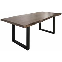 Baumtisch Akazie 160x90x77 grau lackiert / U-Beine anthrazit matt FREEFORM 5 Baumtisch Akazie 160x90x77 grau lackiert / U-Beine anthrazit matt FREEFORM 5 von Massivmoebel24