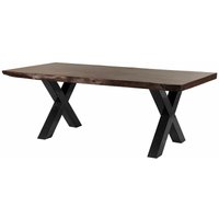 Baumtisch Akazie 180x90x77 braun lackiert / X-Beine anthrazit glänzend FREEFORM 5 Baumtisch Akazie 180x90x77 braun lackiert / X-Beine anthrazit glänzend FREEFORM 5 von Massivmoebel24
