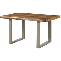 Massivmoebel24 - Baumtisch Mango 160x90x77 natur lackiert / U-Beine silber mattFREEFORM 5 Massivmoebel24 - Baumtisch Mango 160x90x77 natur lackiert / U-Beine silber mattFREEFORM 5 von Massivmoebel24