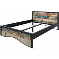 Bett Altholz 140x200 mehrfarbig lackiert industrial 110 von MASSIVMOEBEL24.DE