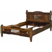 Bett Altholz 160x200x100 mehrfarbig lackiert FABLE 22 von Massivmoebel24