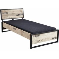 Bett Mango 140x200x91 natur bedruckt factory 139 von Massivmoebel24