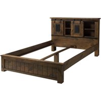 Bett Mango 150x220x105 braun lackiert railway 472 von Massivmoebel24