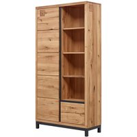 Bücherregal Wildeiche 100x40x200 natur geölt villanders 139 von Massivmoebel24