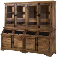 Buffet Mango 210x55x190 dunkelbraun geölt RODEZ 154 von Massivmoebel24