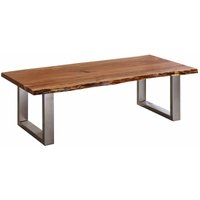 Massivmoebel24 - Couchtisch Akazie 150x70x45 walnuss lackiert freeform 2 12 von Massivmoebel24