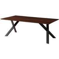 Esstisch Akazie 160x90x75 braun lackiert / ausgestellte X-Beine anthrazit matt SWISS EDGE Esstisch Akazie 160x90x75 braun lackiert / ausgestellte X-Beine anthrazit matt SWISS EDGE von Massivmoebel24