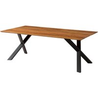 Esstisch Akazie 160x90x75 natur lackiert / ausgestellte X-Beine anthrazit matt SWISS EDGE Esstisch Akazie 160x90x75 natur lackiert / ausgestellte X-Beine anthrazit matt SWISS EDGE von Massivmoebel24