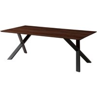 Esstisch Akazie 200x100x75 braun lackiert / ausgestellte X-Beine anthrazit matt SWISS EDGE Esstisch Akazie 200x100x75 braun lackiert / ausgestellte X-Beine anthrazit matt SWISS EDGE von Massivmoebel24