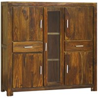Highboard Sheesham 145x42x140 life honey lackiert metro life 107 von Massivmoebel24