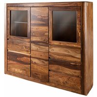 Highboard Sheesham 166x40x145 walnuss gewachst toronto 204 von Massivmoebel24