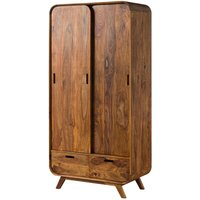 Kleiderschrank Sheesham 90x45x180 hellbraun lackiert MAILAND 110 Kleiderschrank Sheesham 90x45x180 hellbraun lackiert MAILAND 110 von Massivmoebel24