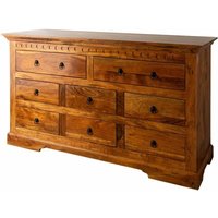 Massivmoebel24 - Kommode Akazie 145x49x85 honig lackiert oxford 0524 von Massivmoebel24