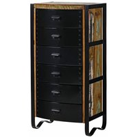 Kommode Altholz 60x43x120 mehrfarbig lackiert industrial 09 von Massivmoebel24