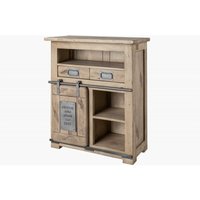 Kommode Mango 75x36x90 whitewash lackiert railway 352 von Massivmoebel24