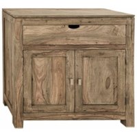 Kommode Sheesham 95x40x90 grau geölt nature grey 81 von Massivmoebel24