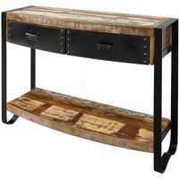 Konsolentisch Altholz 105x35x80 mehrfarbig lackiert industrial 08 von Massivmoebel24