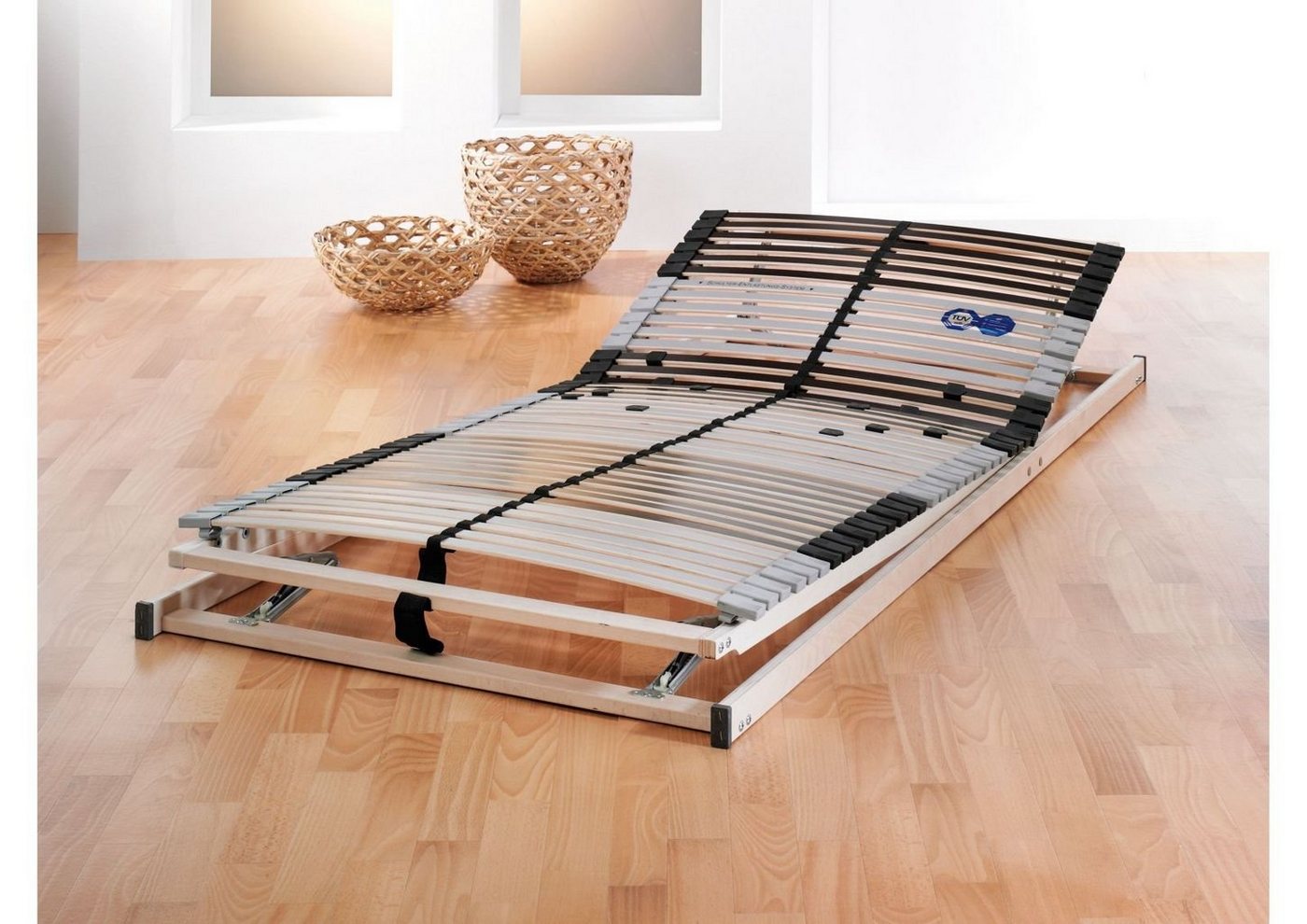 Lattenrost »Matratzen + Lattenrost«, Massivmoebel24, Lattenrahmen für Bett, Bettzubehör Made in Germany, bis 110 kg,7-Zonen-Federholzrahmen von Massivmoebel24