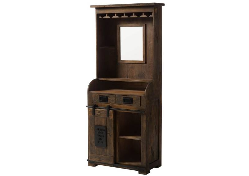 Massivmoebel24 Barschrank (Bar Mango 75x35x170 braun lackiert RAILWAY #441) Massivmoebel24 Barschrank (Bar Mango 75x35x170 braun lackiert RAILWAY #441) von Massivmoebel24