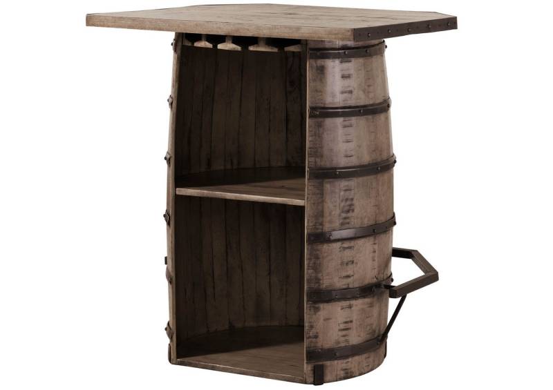 Massivmoebel24 Bartisch HEAVY INDUSTRY (Bartisch Mango 90x75x103 braun lackiert HEAVY INDUSTRY #258), Bartisch Mango 90x75x103 braun lackiert HEAVY INDUSTRY #258 von Massivmoebel24