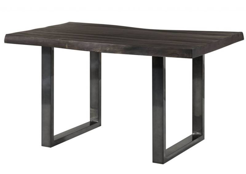 Massivmoebel24 Baumkantentisch FREEFORM (Baumtisch Mango 140x90x77 grau / U-Beine anthrazit FREEFORM 5), Baumtisch Mango 140x90x77 grau / U-Beine anthrazit FREEFORM 5 von Massivmoebel24