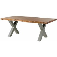 Massivmoebel24 - Baumtisch Akazie 180x90x77 Akazie natur lackiert / X-Beine silber matt freeform 5 Massivmoebel24 - Baumtisch Akazie 180x90x77 Akazie natur lackiert / X-Beine silber matt freeform 5 von Massivmoebel24
