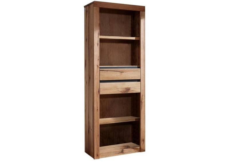 Massivmoebel24 Bücherregal, 1-tlg., Regal Wild-/Zerreiche 71x35x190 natur geölt MONTREUX #124 von Massivmoebel24