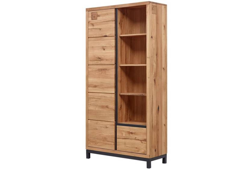 Massivmoebel24 Bücherregal, 1-tlg., Bücherregal Wildeiche 100x40x200 natur geölt VILLANDERS #139 von Massivmoebel24