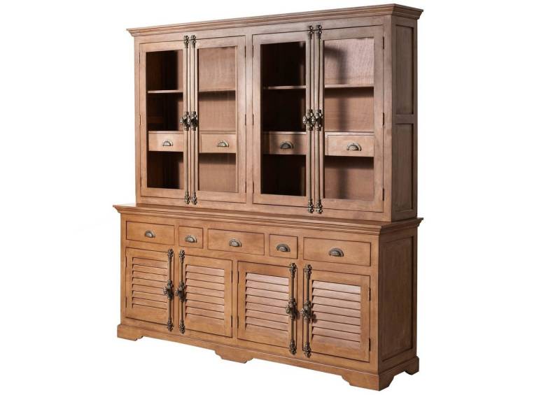 Massivmoebel24 Buffet #03 (Mango 204x50x210 beige geölt TOULOUSE #03) von Massivmoebel24