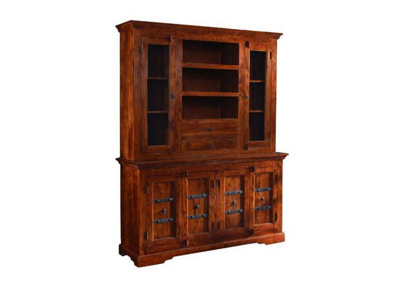 Massivmoebel24 Buffet #530 (Buffet Akazie 150x50x200 nougat lackiert OXFORD #530) von Massivmoebel24
