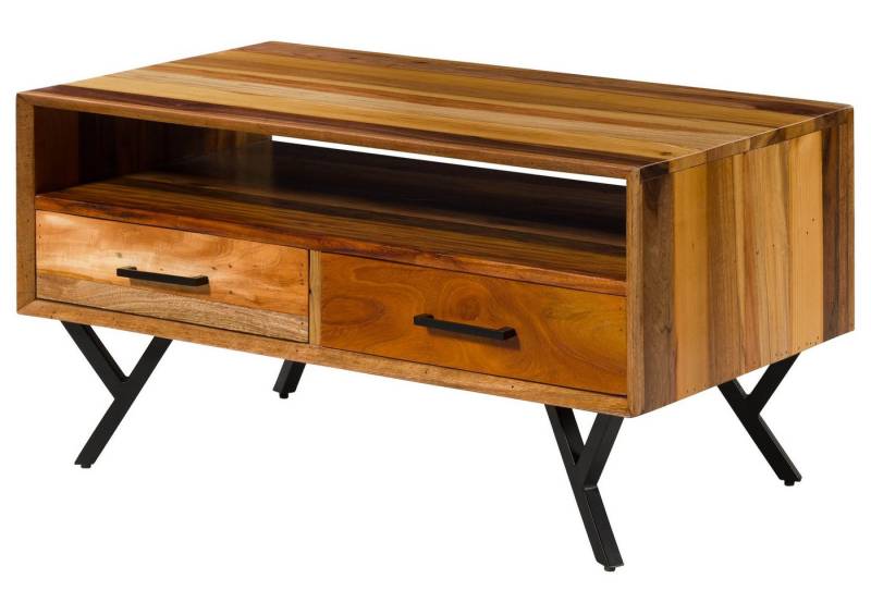 Massivmoebel24 Couchtisch AVIGNON (Altholz 100x60x51 natur lackiert AVIGNON #115), Altholz 100x60x51 natur lackiert AVIGNON #115 von Massivmoebel24