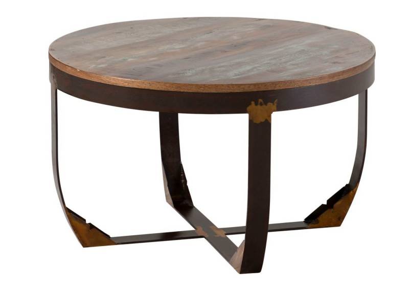 Massivmoebel24 Couchtisch INDUSTRIAL (Massivholz, Massivholztisch), Couchtisch Altholz 75x75x45 mehrfarbig lackiert INDUSTRIAL #01 von Massivmoebel24