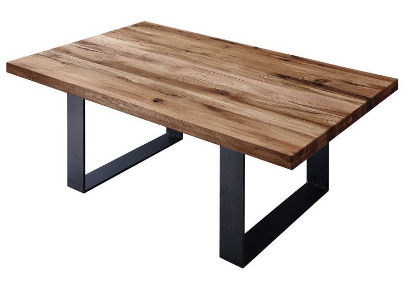 Massivmoebel24 Couchtisch MONTREUX (Massivholz, Massivholztisch), Couchtisch Wild-/Zerreiche 110x70x45 Tabacco brown geölt MONTREUX #316 von Massivmoebel24