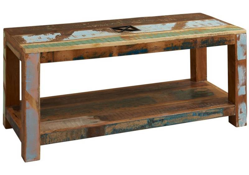 Massivmoebel24 Couchtisch NATURE OF SPIRIT (Couchtisch Altholz 110x45x50 mehrfarbig lackiert NATURE OF SPIRIT #107) von Massivmoebel24