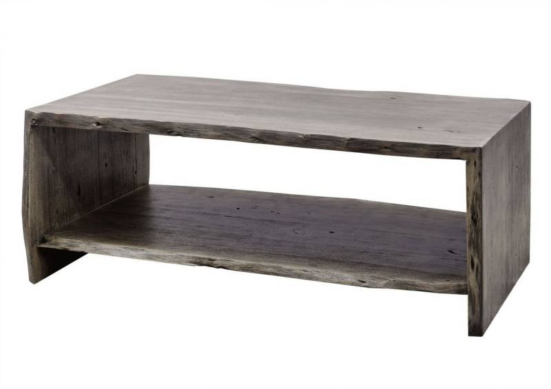 Massivmoebel24 Couchtisch PURE ACACIA (Couchtisch 120x60x45 Akazie grau lackiert PURE ACACIA #430), Couchtisch 120x60x45 Akazie grau lackiert PURE ACACIA #430 von Massivmoebel24