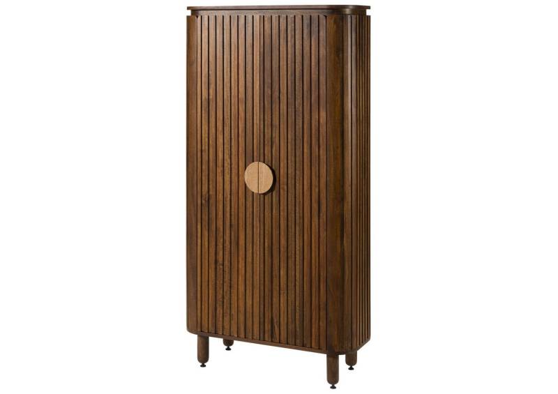 Massivmoebel24 Dreh-/Schwebetürenschrank (Mango 92x40x180 braun geölt KYOTO #116) Mango 92x40x180 braun geölt KYOTO #116 von Massivmoebel24