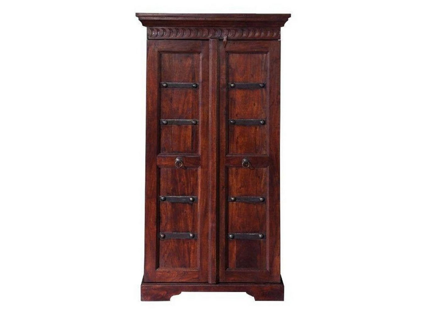 Massivmoebel24 Dreh-/Schwebetürenschrank (Schrank Akazie 70x36x133 nougat lackiert OXFORD #518) Schrank Akazie 70x36x133 nougat lackiert OXFORD #518 von Massivmoebel24