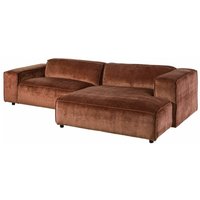 Massivmoebel24 - Ecksofa 279x164x69 Cord kupfer valencia von Massivmoebel24