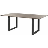 Esstisch Akazie 180x90 grau lackiert / U-Beine anth. Matt swiss edge von Massivmoebel24