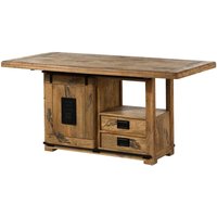 Massivmoebel24 - Esstisch Mango 160x80x76 natur lackiert railway 113 von Massivmoebel24