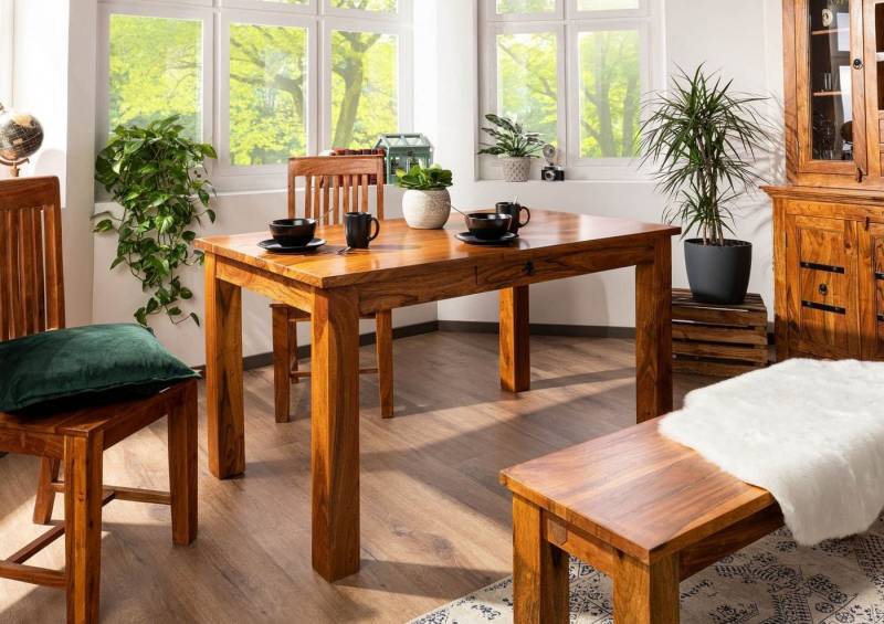 Massivmoebel24 Esstisch OXFORD (Esstisch Akazie 120x85x76 honig lackiert OXFORD #0111) von Massivmoebel24